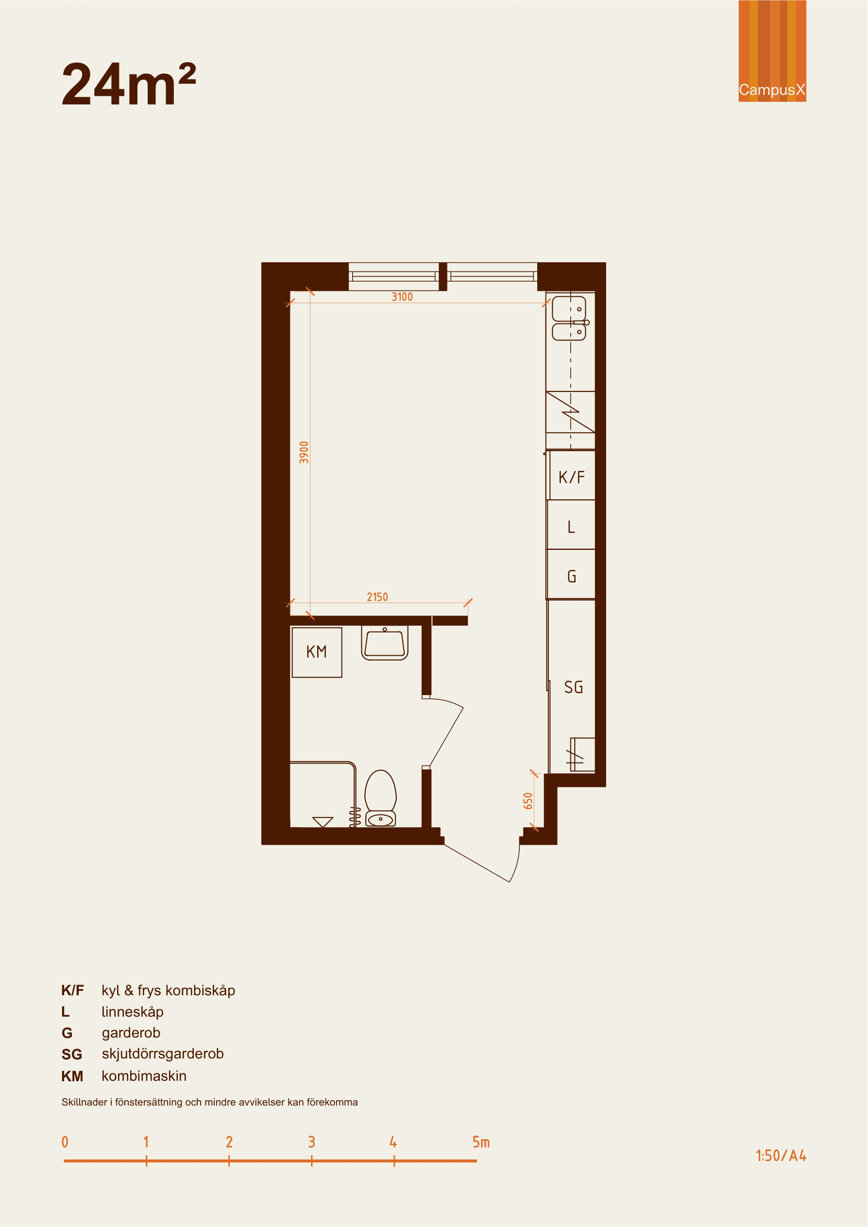 24m² - Måttritning 1