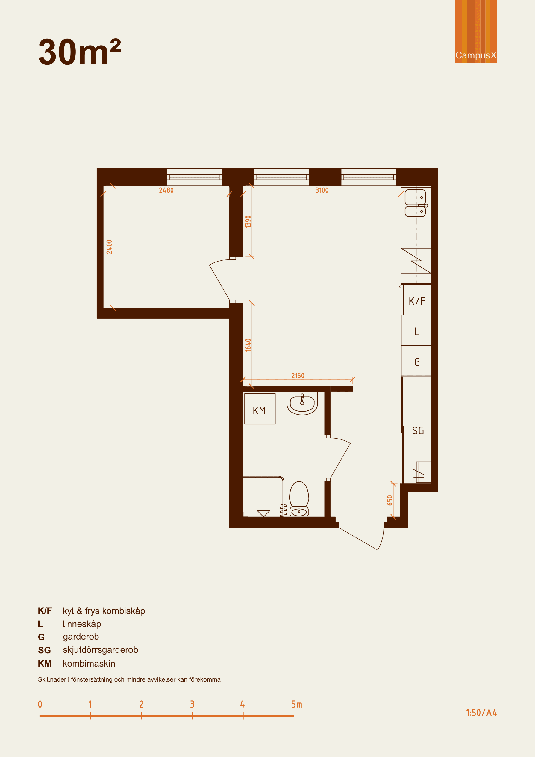30m² - Måttritning 1
