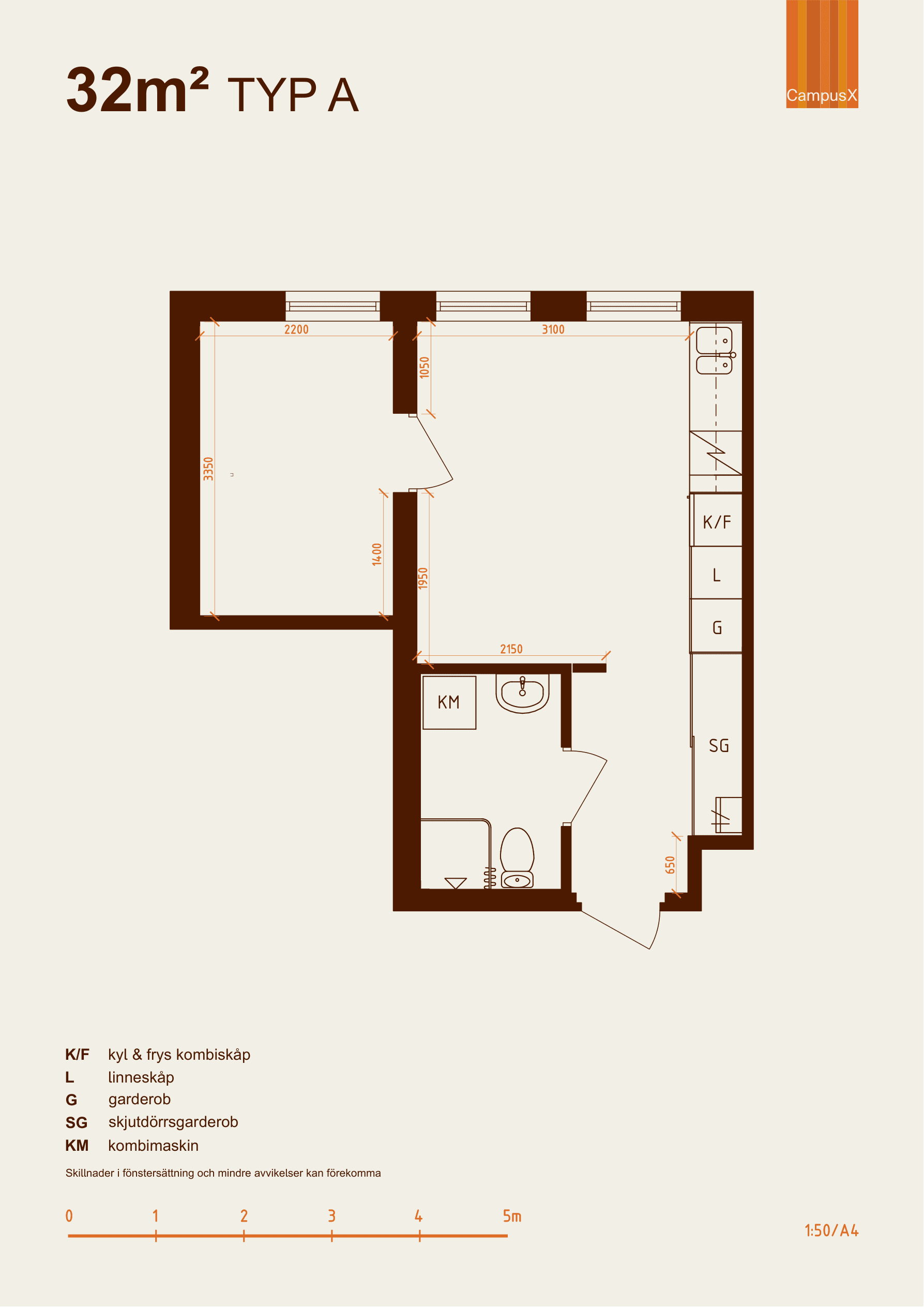 32m² - Måttritning 1