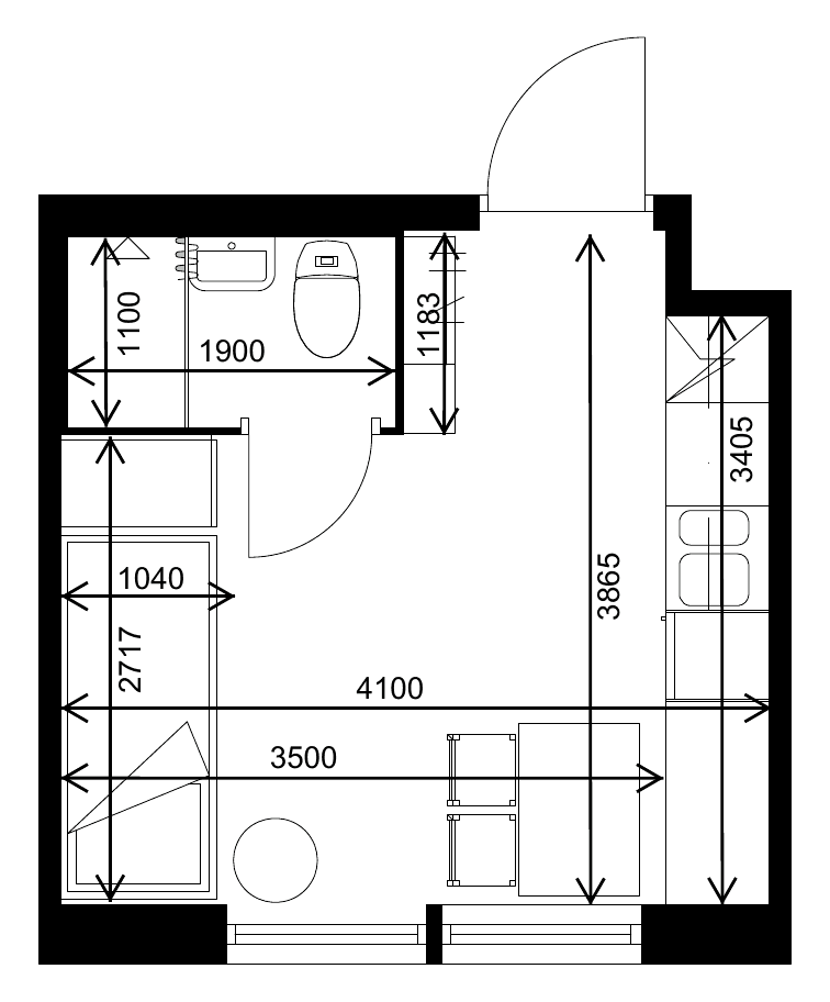 Planlösning 16 m2