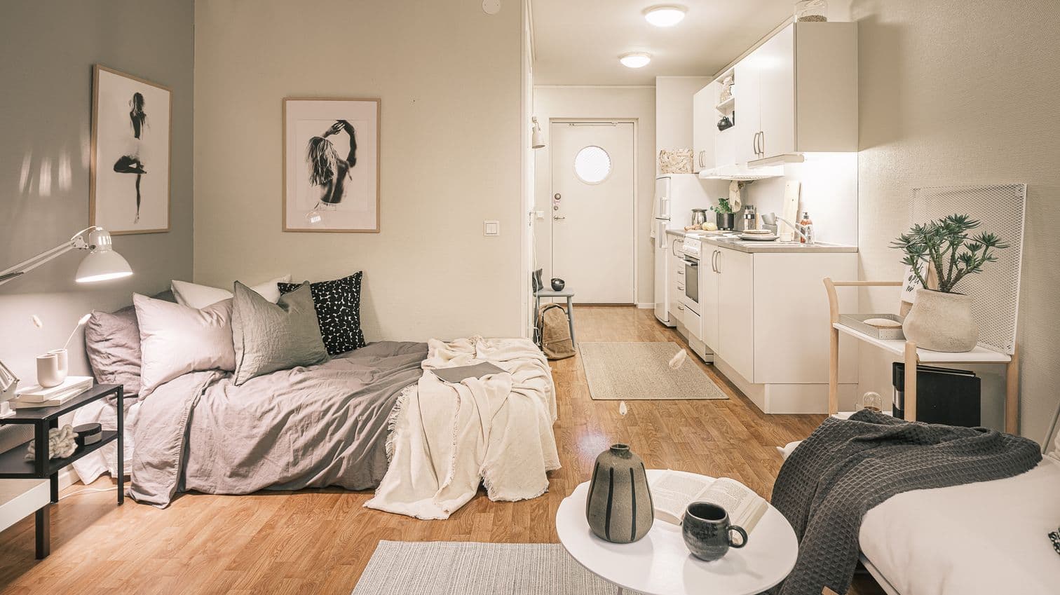 Bilden är tagen på en av loftgångs lägenheterna 