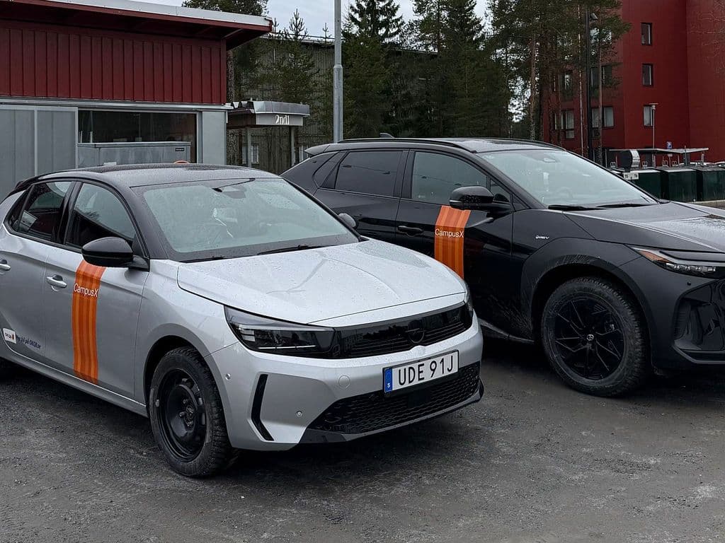 Bilden är tagen på en av bilarna på bilpoolen