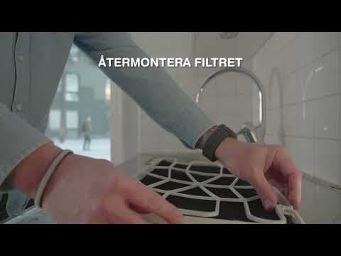 Instruktion för att rengöra filtret i köksfläkten