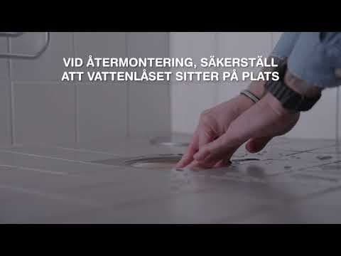 Instruktion för att rensa golvbrunnen i duschen