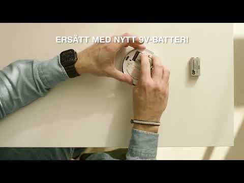 Instruktion för att byta batteri brandvarnare